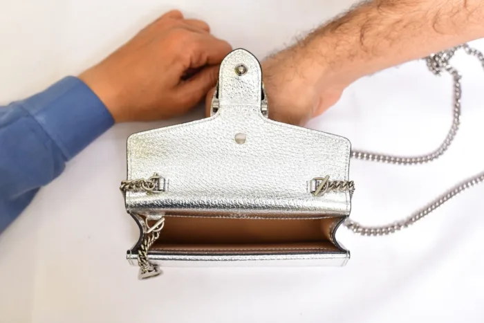 Gucci Mini Silver Bag - Image 2