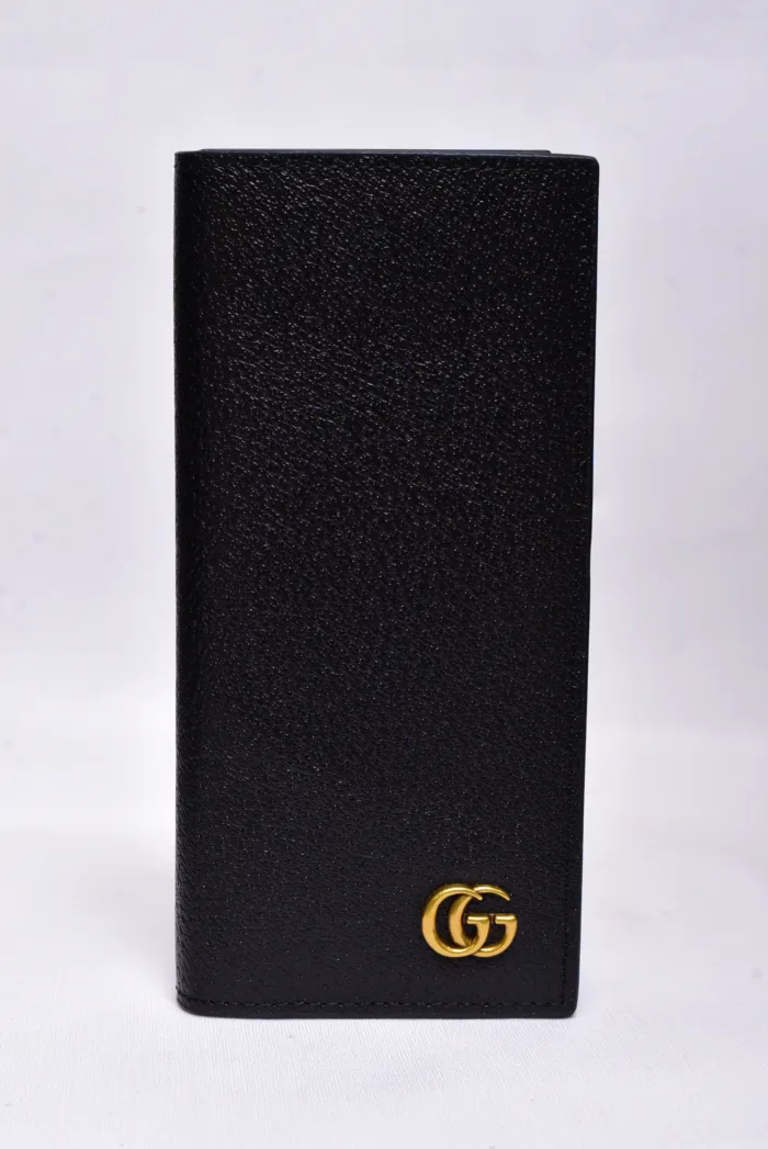 Gucci Golden GG Logo Leather Long Wallet - Image 5