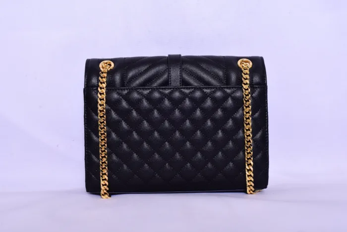 YSL Black Texture Leather Bag - Image 4