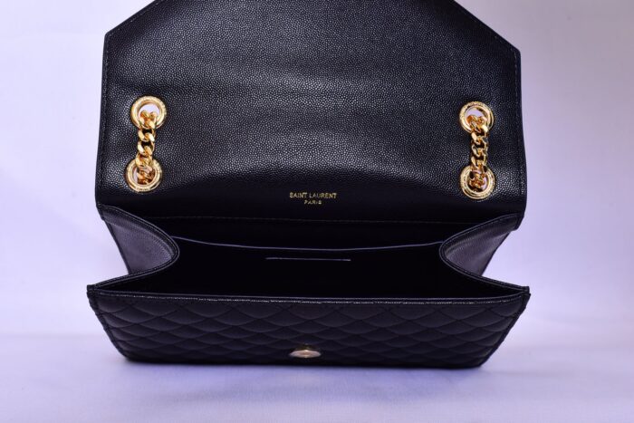 YSL Black Texture Leather Bag - Image 5