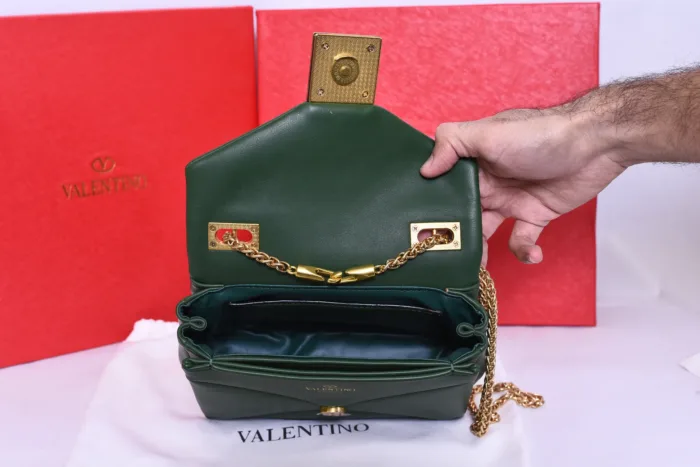 Valentino Logo Dark Green Mini Bag - Image 3