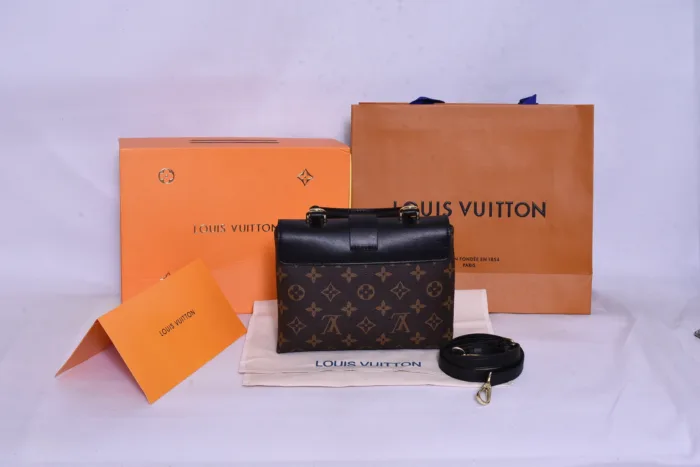LV Logo Pattern Brown Mini Bag - Image 2