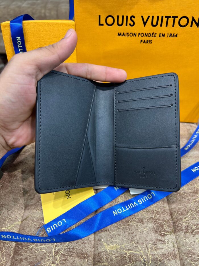 LV Blue White Pattern Bifold Wallet - Image 2