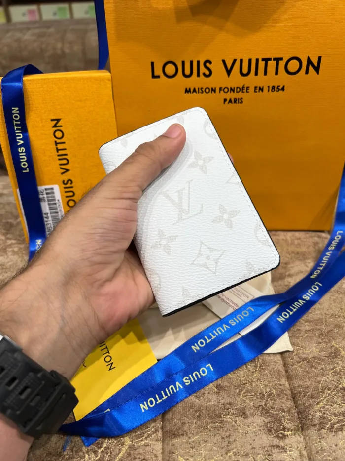 LV White Pocket Organizer Wallet - Image 2