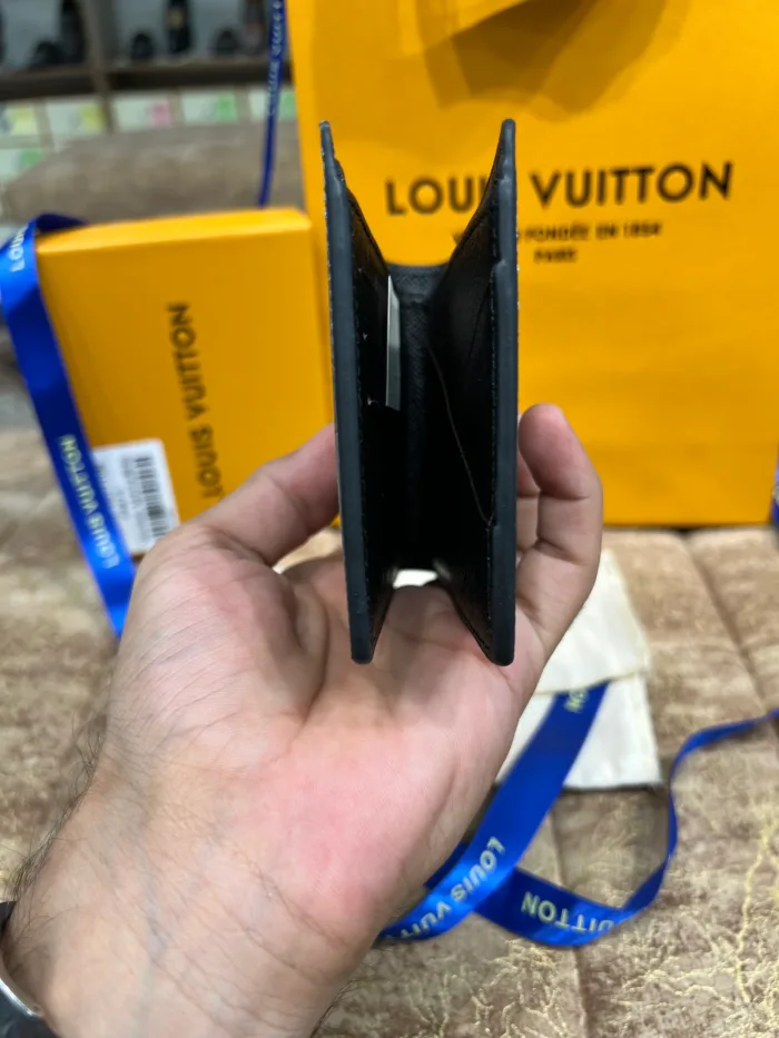 LV Blue Logo Printed Wallet - Image 3