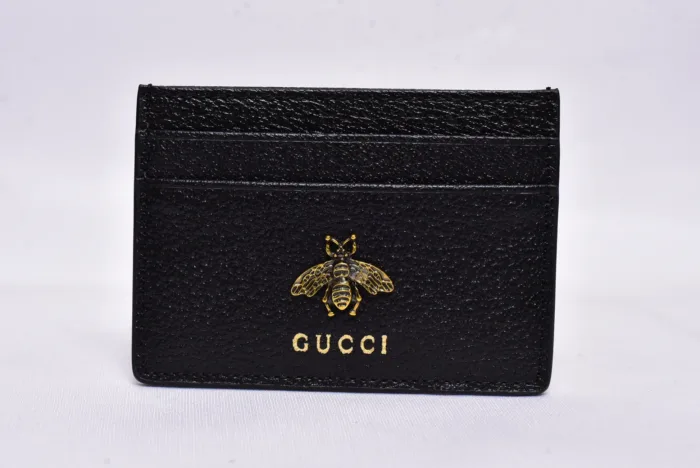 Gucci Golden BEE Leather Cardholder Wallet - Image 2