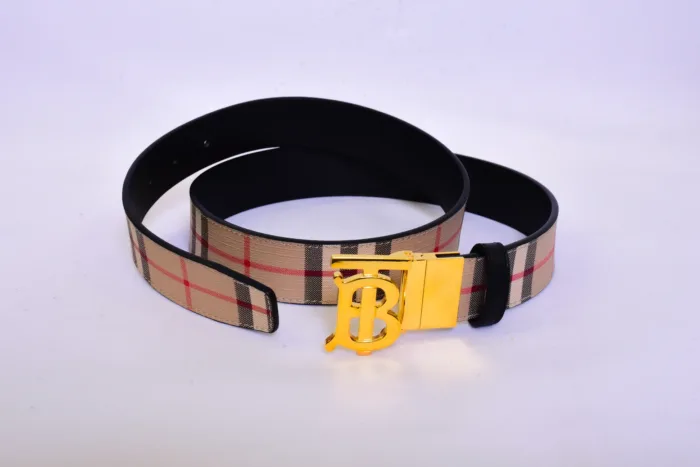 Burberry Golden Logo Pattern Belt - Image 3