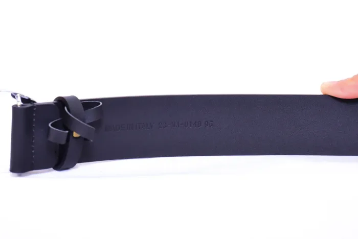 Dior Silver CD Logo Black Belt - Image 4