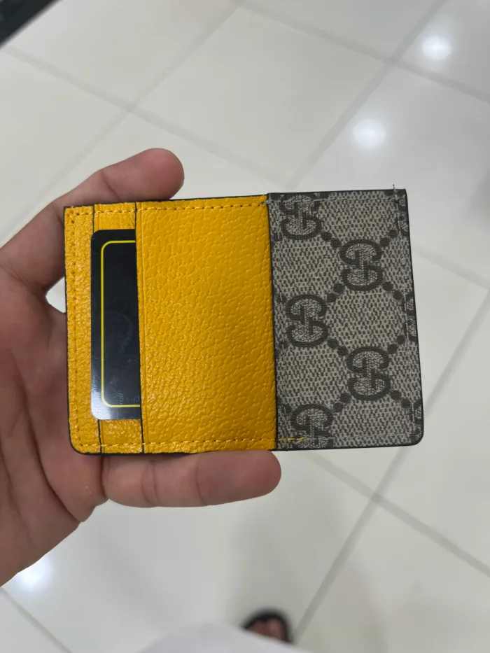 Gucci Tiger Brown Leather Cardholder Wallet - Image 2