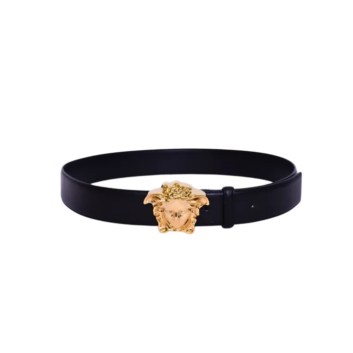 Versace Golden Logo Black Belt - Image 2